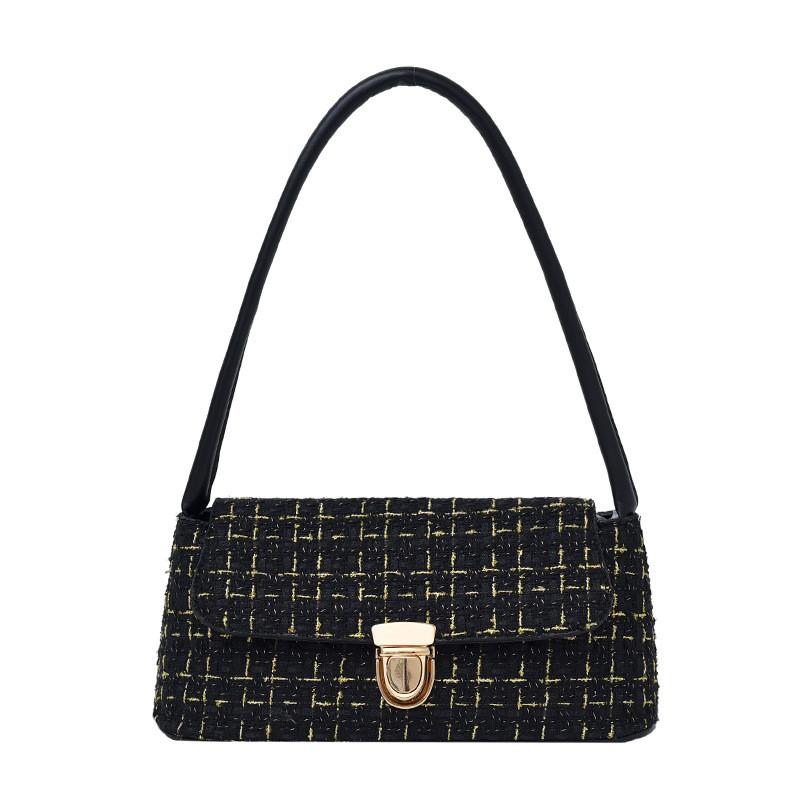 Korean Style Small Pu Handbag With Stitching Detail For Daily Casual Use