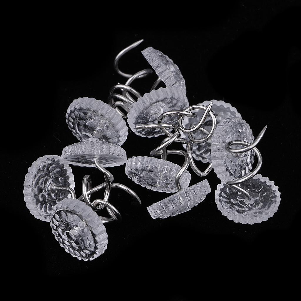 1 Box 100 Pieces Clear Round Head Upholstery Spiral Nail Studs Furniture Sofa Tack Pins Hardware Fix