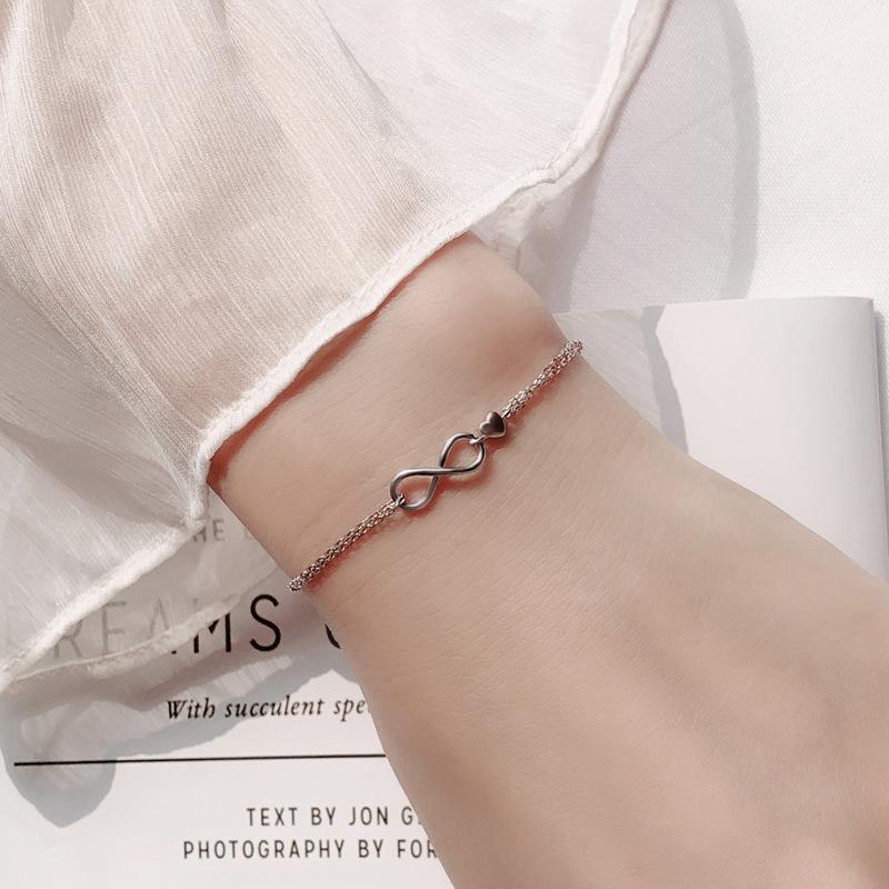 Bracelet Infinite Love Bracelet Women's Korean Style Simple Hollow Geometric Bracelet Personalized Jewelry KTJ