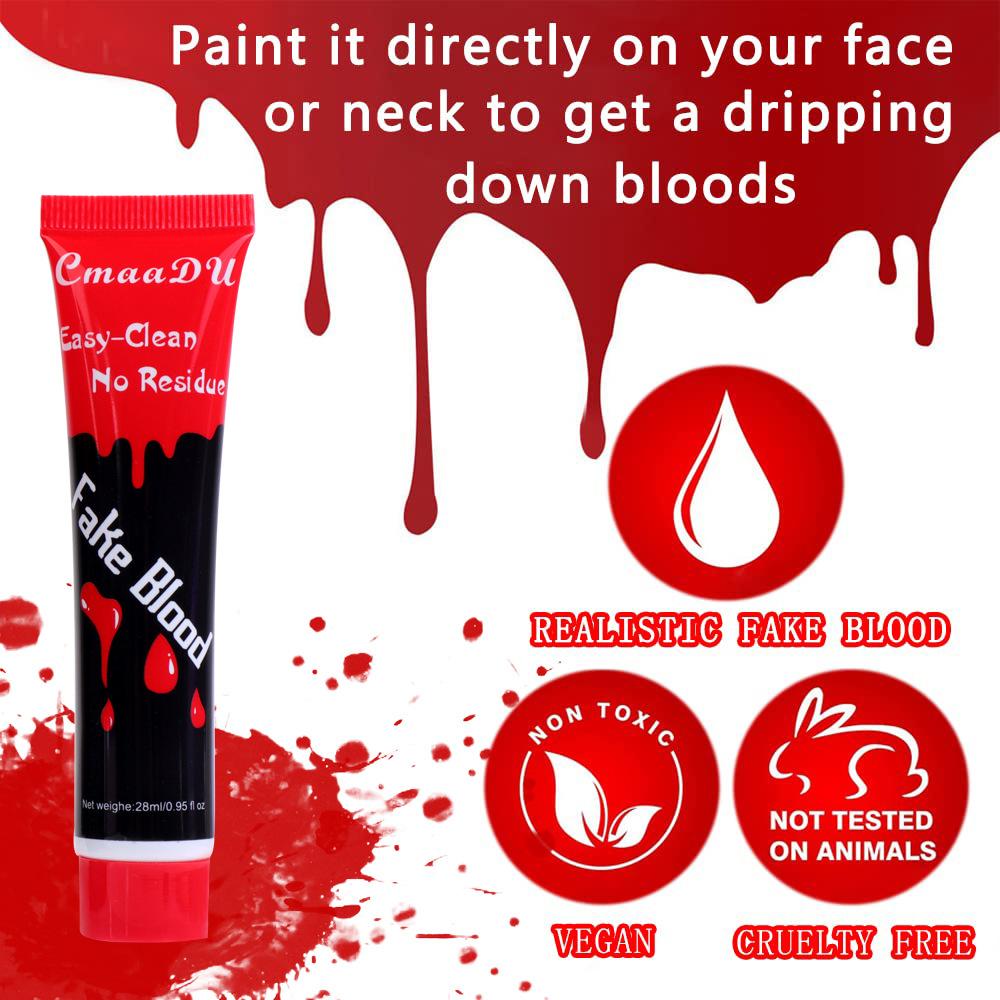 CmaaDU Halloween Fake Blood Face Paint Cos Costume