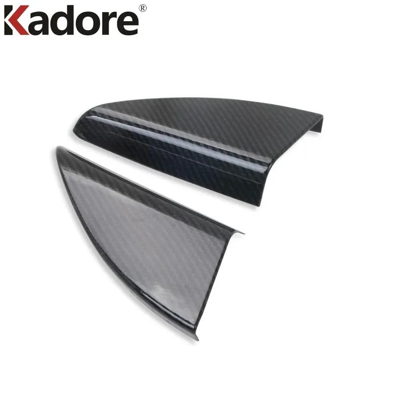 Car Front Inner Door A Pillar Triangle Cover Trim For Hyundai Tucson 2015-2017 2018   Carbon Fiber Interior Accessories