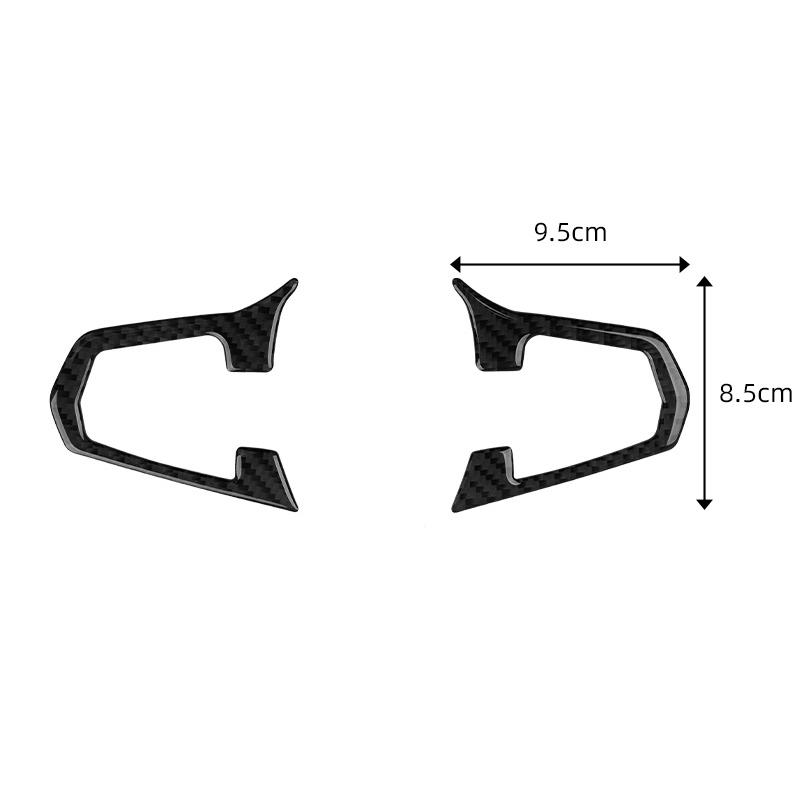 2Pcs Carbon Fiber Steering Wheel Button Trim Cover Decals Car Styling For BMW New X3 X4 G01 G02 G08 2018-2022 Car
