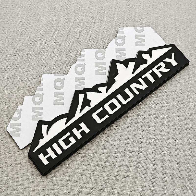 HIGH COUNTRY 3D Zinc Alloy Car Sticker Badge Suitable For Chevrolet Jeep Dodge Ford Modified Snow Mountain Metal Car Logo