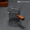 120Ml Wood Handle Glass Espresso Measuring Cup Coffee Extraction Cup With Scale High Temperature Resistance Milk Jug Measure Mug