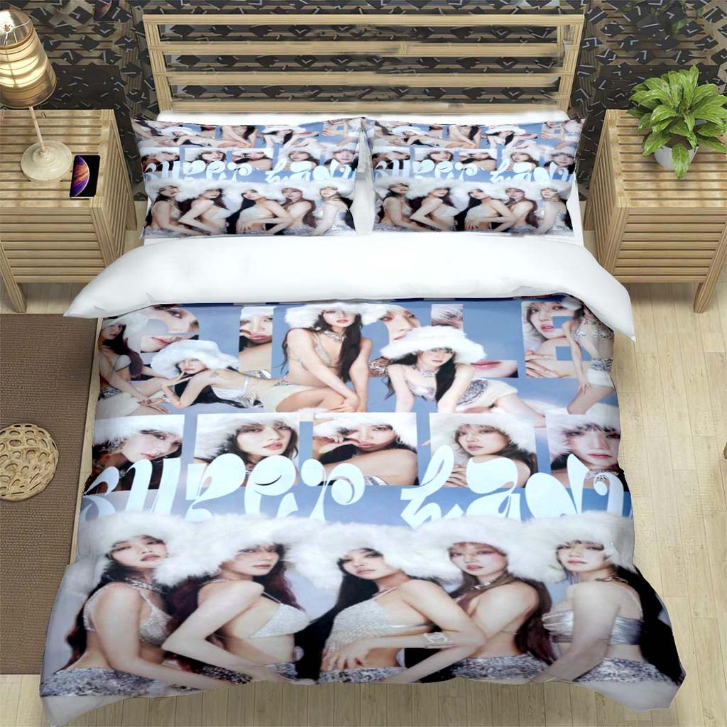 Korean Kpop Girl Group-Yuqi-Soyeonmiyeon-Suyin-Shuhua Print Bedding Set Duvet Cover Comforter Bed Youth Kids Girl Boys Gift