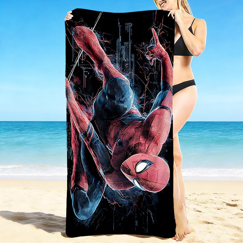 1Pc Spiderman Web Shadows Beach Towel Quick Dry Multiuse For Beach Pool Gym Yoga Home Travel Christmas Halloween Xmas Gift S1989