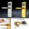 DC 6V Gold/Silber 125KHz Türöffner mit Karten und Schlüsseln, rost- und korrosionsbeständig - internationales digitales Türschloss für Hotels