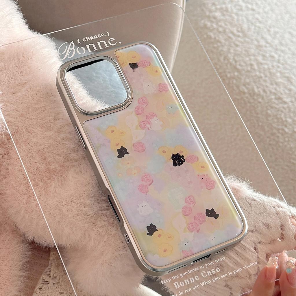 Flower Sea Meow Odpowiedni 16 Apple 15pro Max Etui na telefon komórkowy Iphone 14 Klej kroplowy 13 Wiosna 15 Huawei