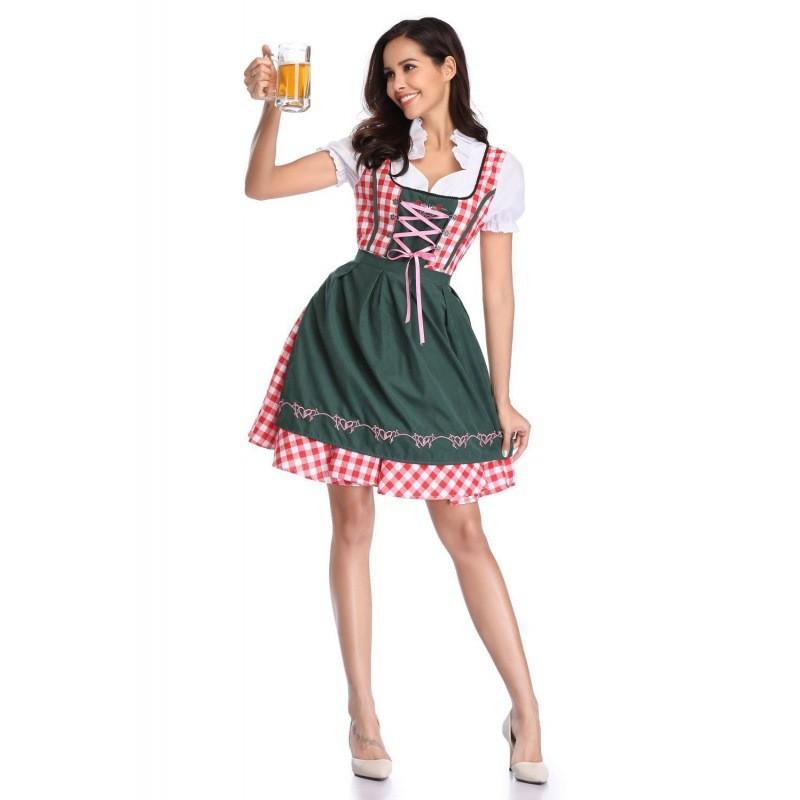 Stilvolles Bayerisches Trachtenkleid in Übergröße für Oktoberfest- und Halloween-Veranstaltungen