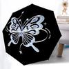 1pc Butterfly Design Automatic Folding Umbrella Durable Iron Frame,All Seasons Home Travel Outdoor Multifunctional Umbrella Yy251115071
