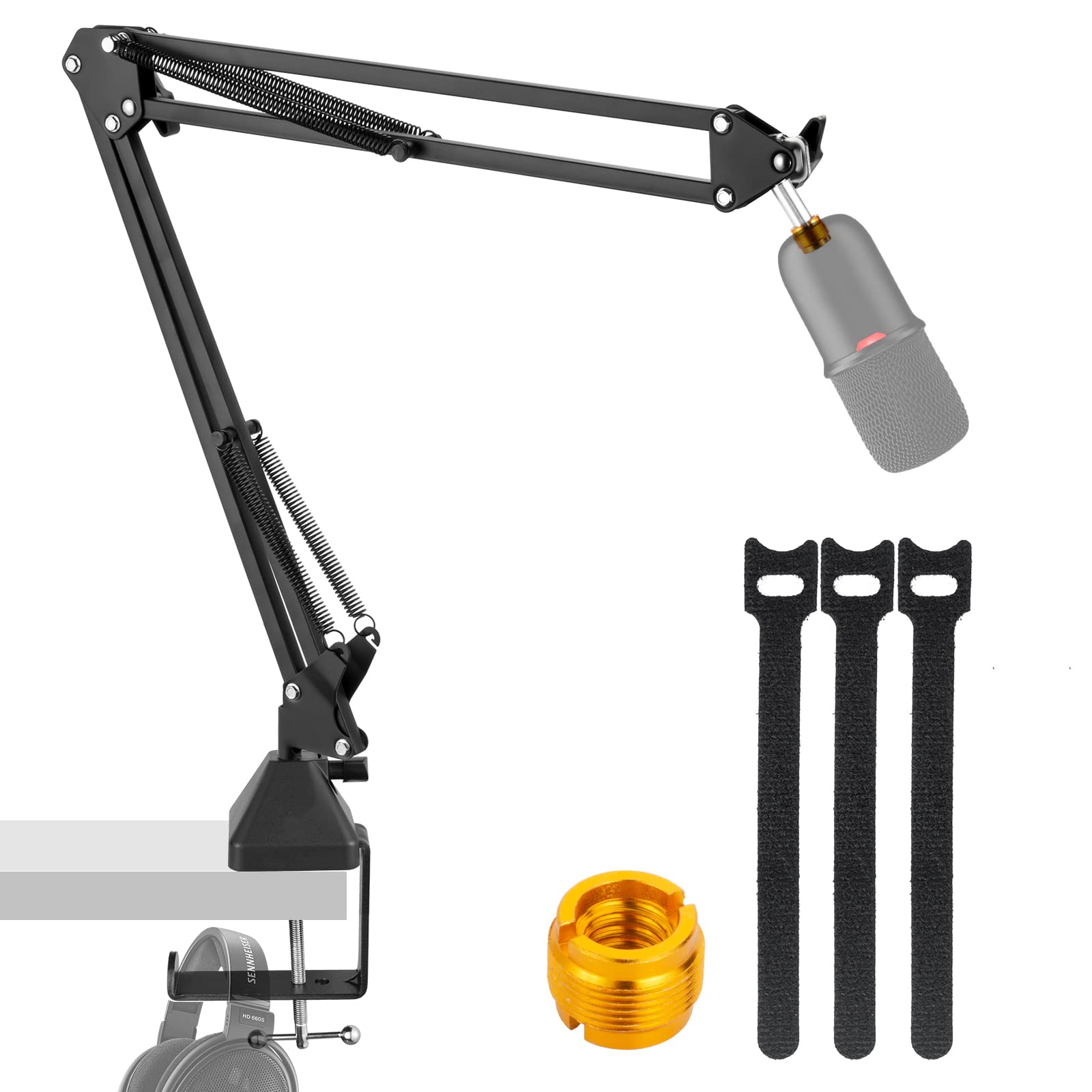 

EmJTao SoloCast USB Boom Arm Microphone Stand, Adjustable Suspension Boom Scissor Arm Stand for HyperX SoloCast Gaming Microphone