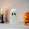 Halloween Ghost Figurine Spooky Small White Ghost Statue Resin Tabletop Decoration for Halloween Indoor Home Shelf Desk Decor