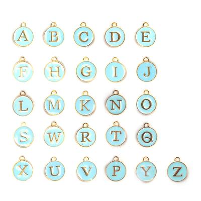 26pcs Celsius Bag   English Letter Pendant Metal Round Pendant for Jewelry Making Craft