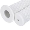 Nakira Motorcycle Grip Moped Handle 0.9 Inch (22.2 Mm) Non-Piercing Rubber C-Shaped (White)