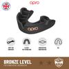 OPRO Mouth Guard Mouthpiece Sports Martial Arts Youth Mouthpiece "Self-Fit/Bronze Level" (For Juniors/Children/Blue)