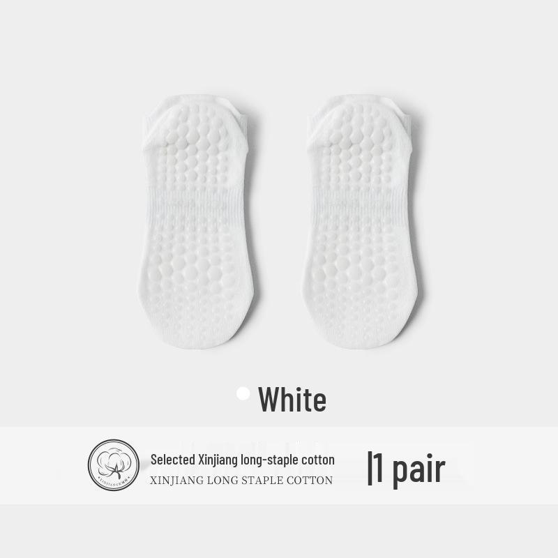 

Women s Non-Slip Short Yoga Socks - Pure Cotton, Silicone Grip for Fitness, Dance, Pilates белый