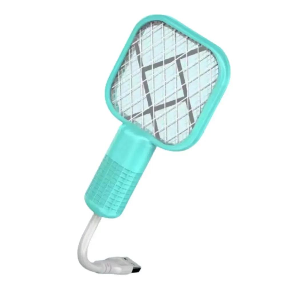 USB Mini Electric Mosquito Swatter UV Light Fly Bug Zapper Insect Racket Rechargeable Summer Fly Swatters Trap For Home Outdoor