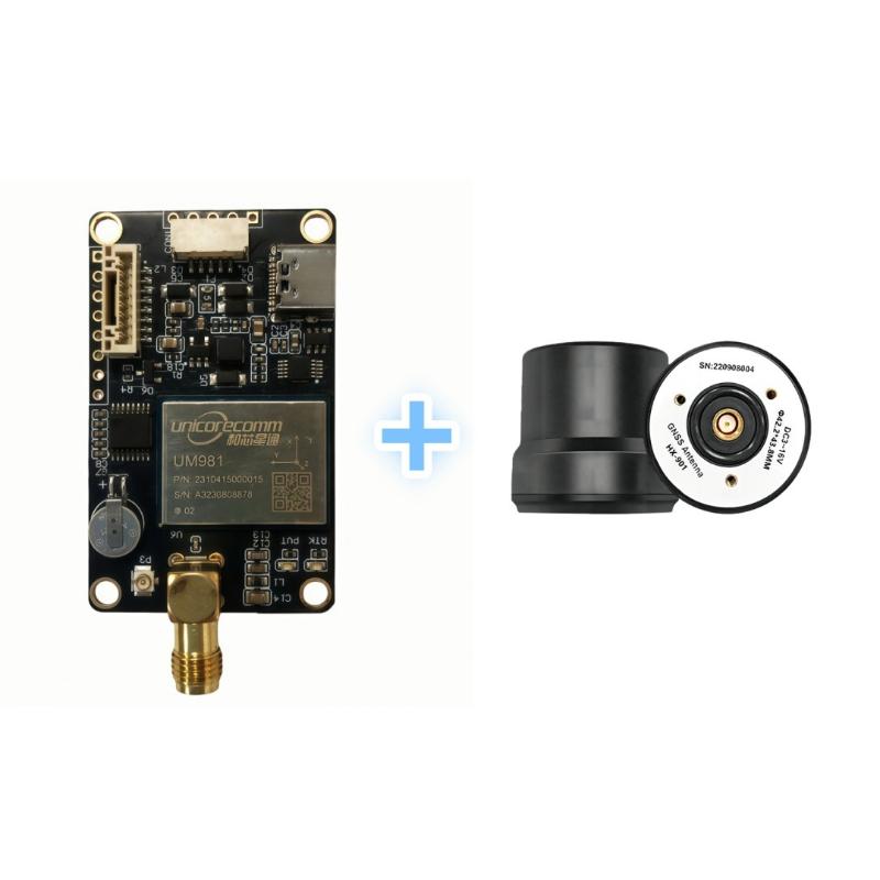 UM981 RTK GNSS Module Multi-Frequency GPS/BDS/GLONASS/Galileo IMU INS High Precision for Drone, Farming, Survey UM980 Antenna