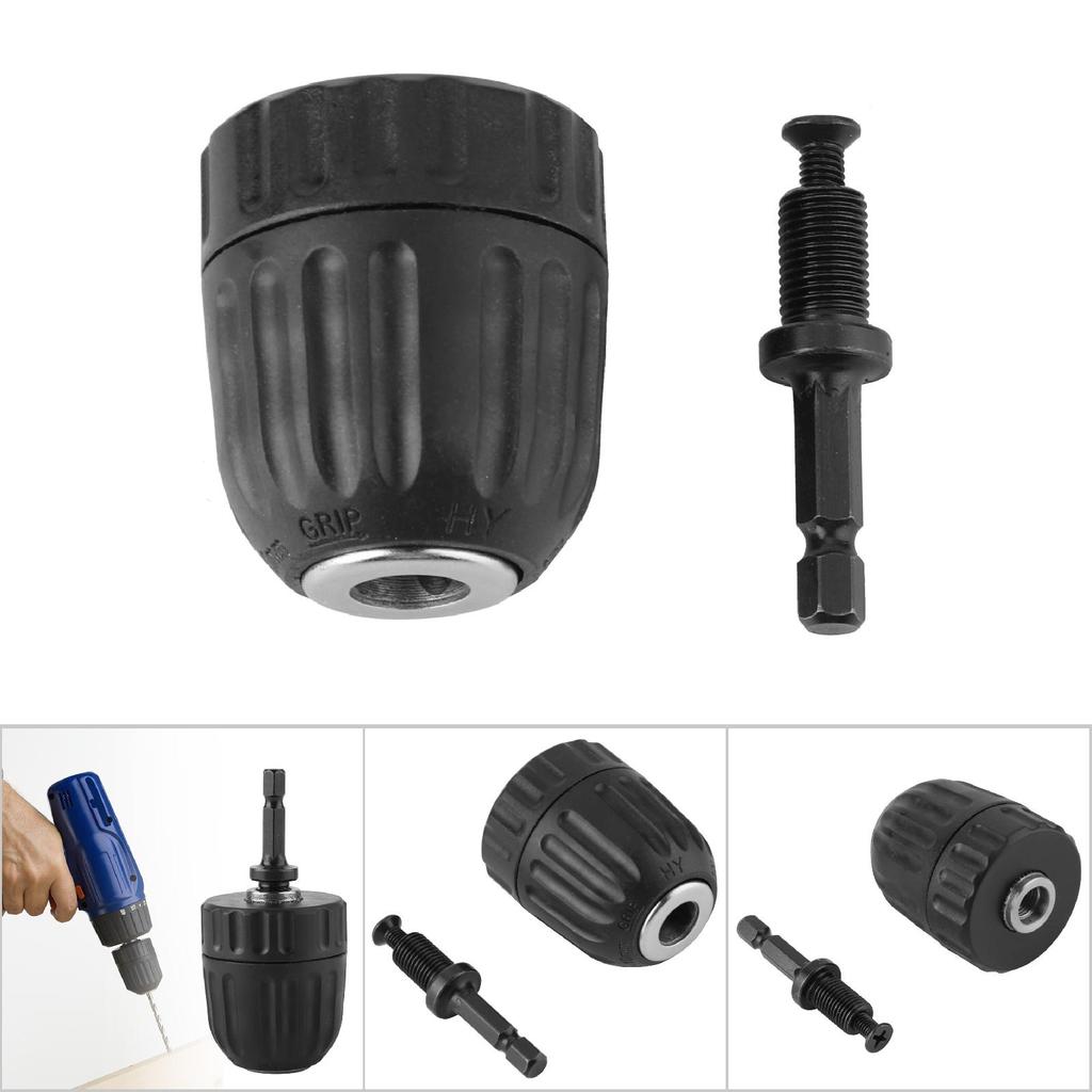 0.810mm Self Locking Keyless Chuck Impact Hammer Drill Bit Conversion Holder (#02)