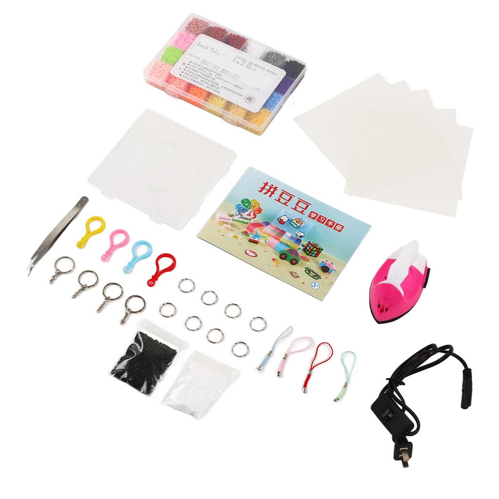 Keychain Making Beads 24 Vivid Colors Colorfast Strong EVA Widely Used Craft Beads with Keyrings Keychain Iron