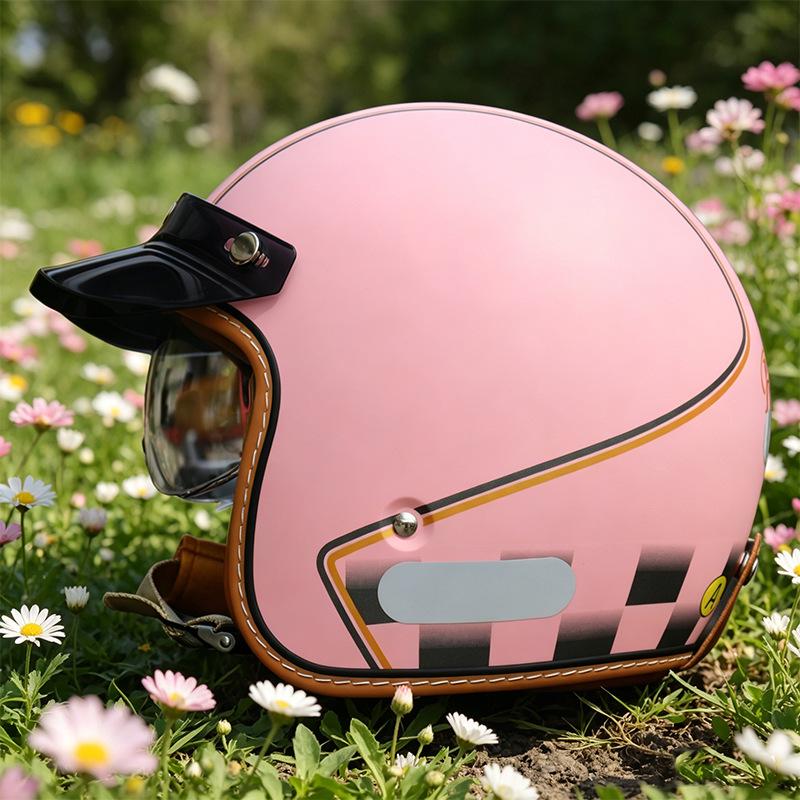 Unisex Cross-Border Three-Quarter Cruiser Motorcycle Helmet L