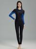 Women's Plus Size One-Piece Long Sleeve Wetsuit - Sun Protection for Snorkeling, Surfing, and Hot Springs