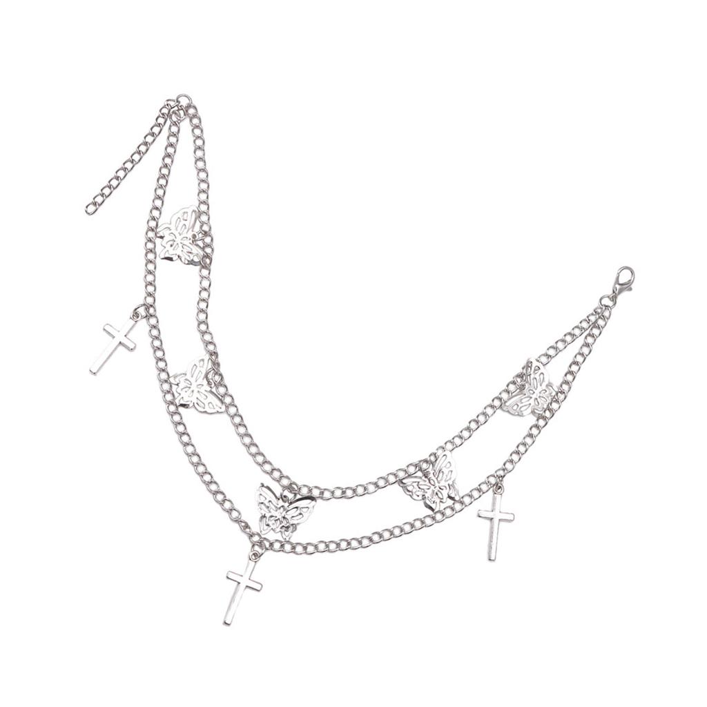 Delicate Boot Chain Punk Shoe Chain Boot Bracelet Double Layer Cool Aesthetic Chain for Daily Wear and Parties