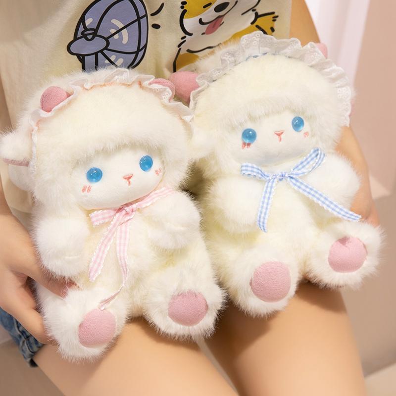 Sheep Plush Toys 19cm Lamb Stuffed Doll Squishy Kids Accompany Sleep Toy Adorably Home Decor Toys Birthday Surprise Gifts