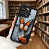 Monarch Butterfly Orange Rose Soft TPU Shockproof Case For Xiaomi Redmi Note 15 14 13 12 11 Pro Anti-Fall Protective Back Cover