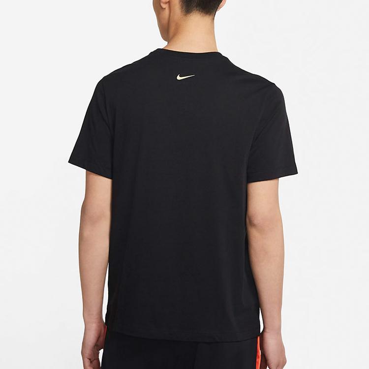 Nike Lebron Strebe nach Größe Basketball-Print Rundhals-T-Shirt Herren Tops Schwarz DD0786-011