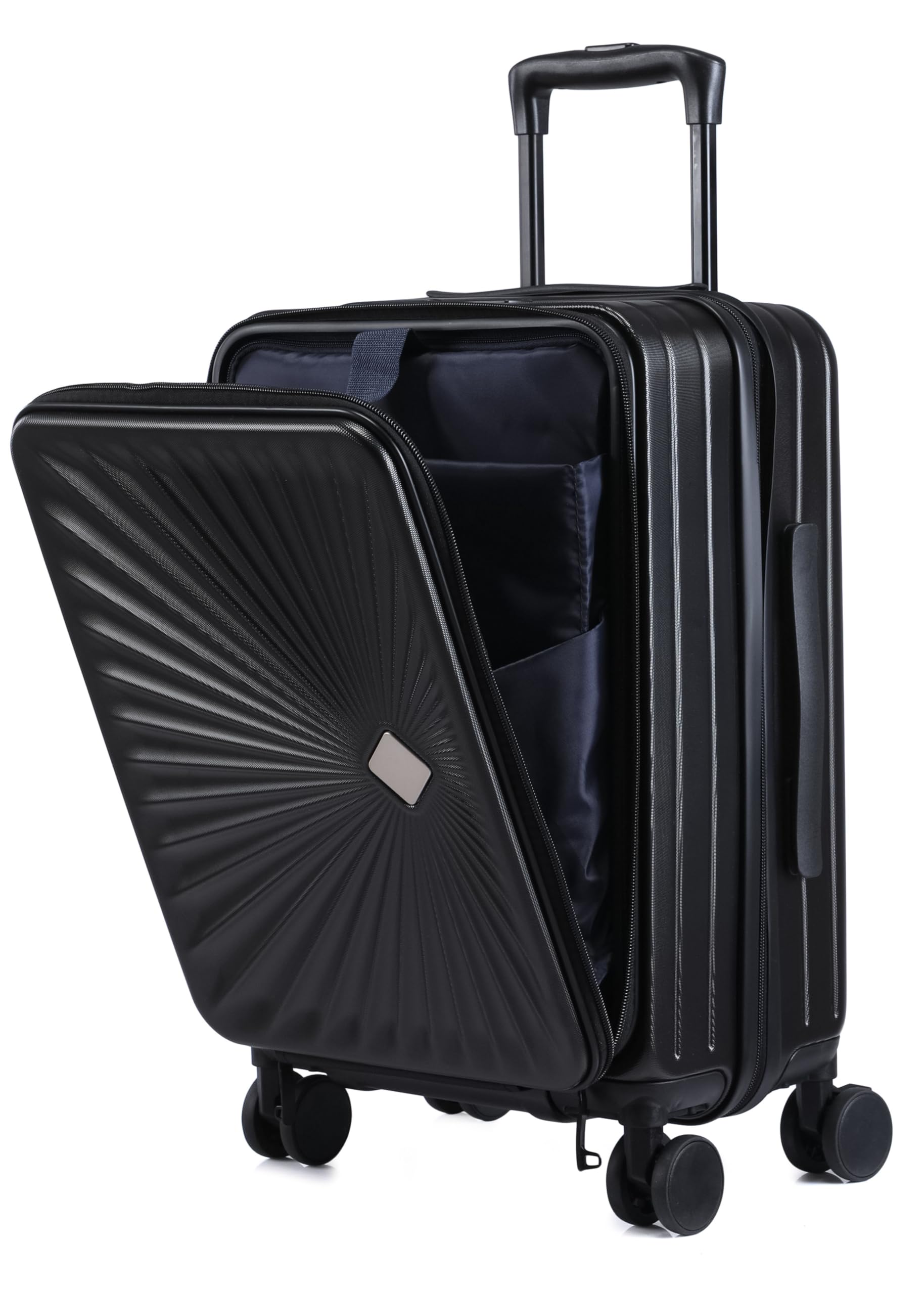 

ручна поклажа з розширенням з подвійною TSA блискавкою для бізнесу госпіталізація 1 2 [VIVICITY] Валіза, з фронтальним відкриванням, кейс, ручна поклажа, функція, чорний