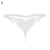 Sexy Hollow Heart Embroidery Faux Pearl G-String Thongs Women Elastic Underwear