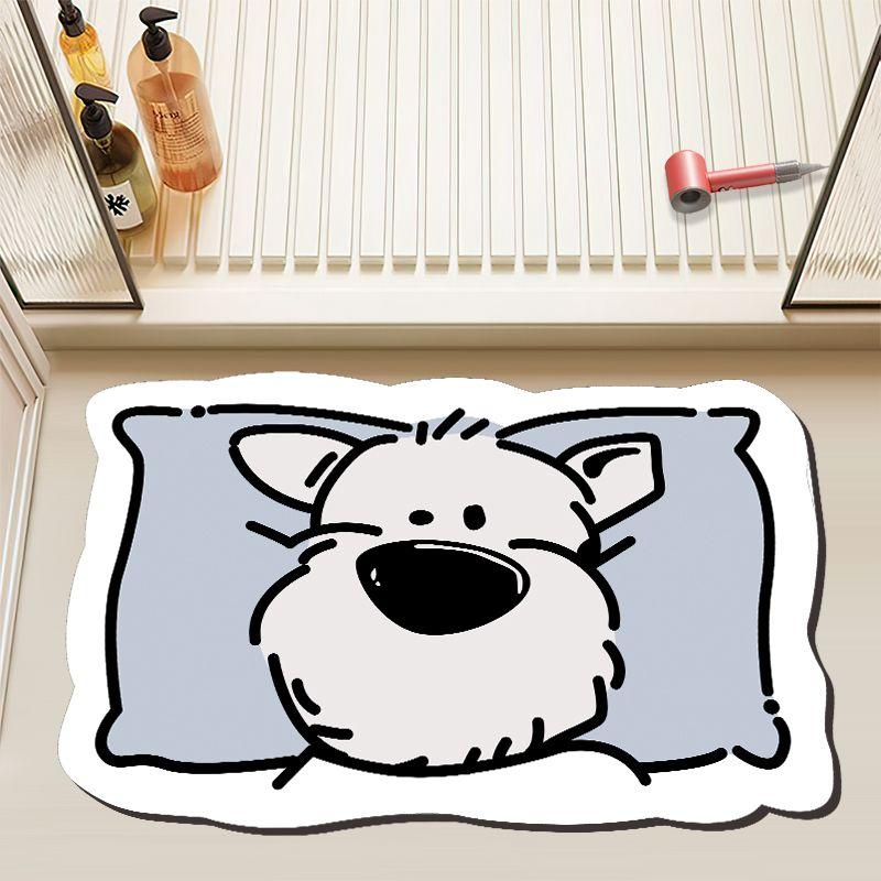 Niedliche Anime Cartoon Kieselgur Fußmatte, Badezimmer Spezial Anti-Rutsch Schnelltrocknend Fußmatte 40x60cm15.7x23.6in