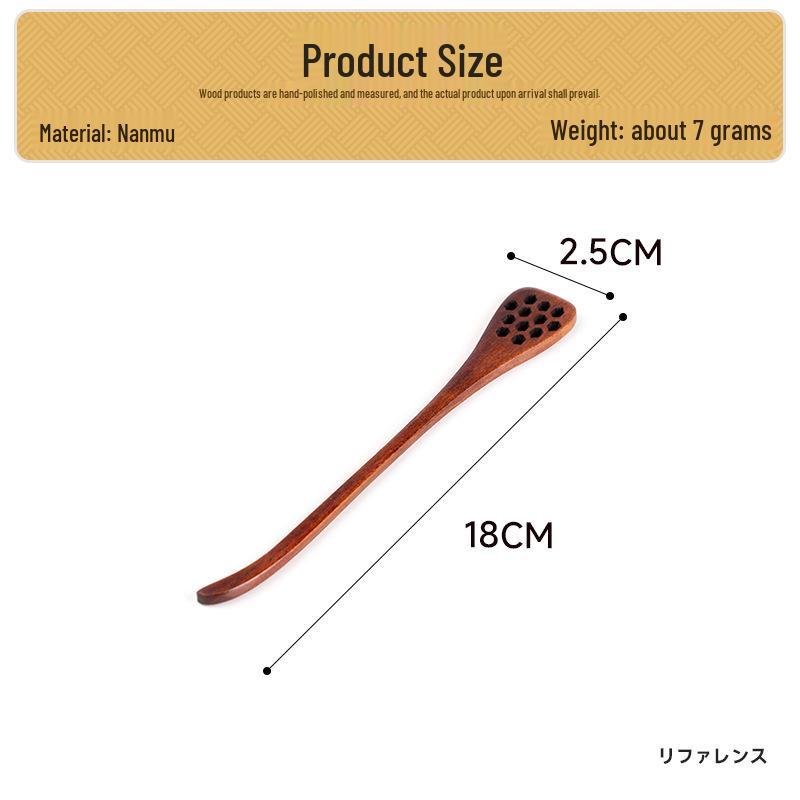Long-Handled Japanese Wooden Stirring Spoon for Coffee, Tea, or Honey