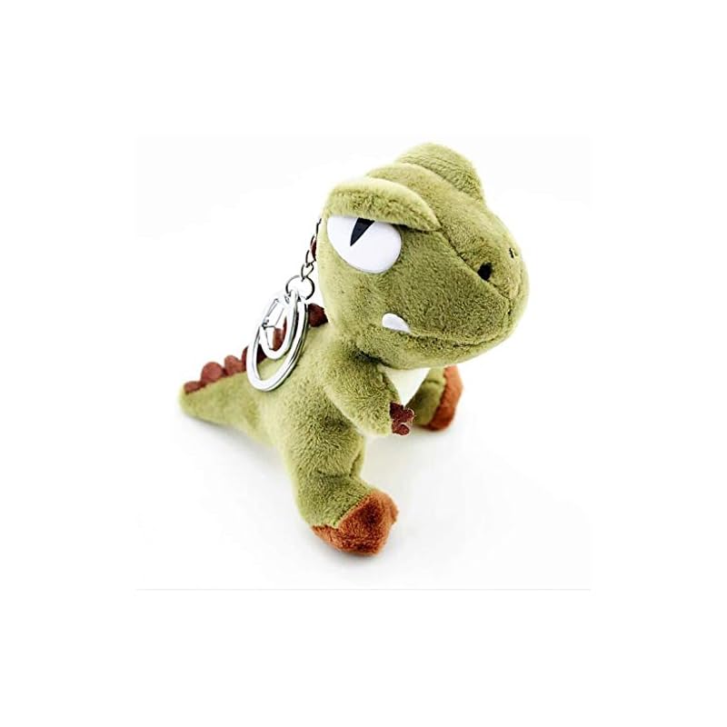 [BUYM] Keychain Dinosaur Plush Toy Tyrannosaurus Rex Plush Cute Plush Bag Charm Toy Hanging Decoration Dinosaur Keychain Birthday Gift