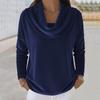Women's Velvet Long Sleeve Solid Color Top - Autumn/Winter Collection
