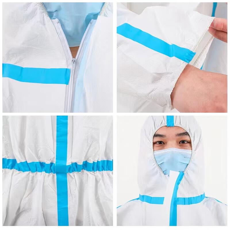 Disposable Non-Woven Hooded Coverall Protective Suit