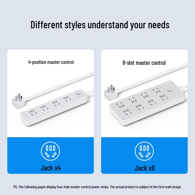 UGREEN 8-Outlet Power Strip with Master Switch