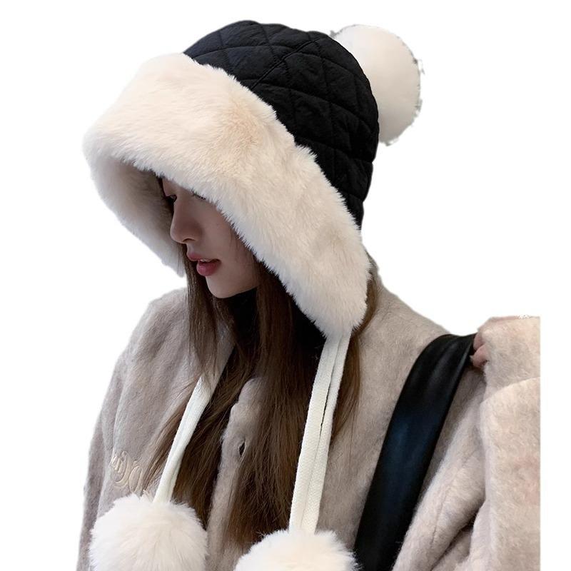 Hut Damen Winter Koreanischer Mongolischer Hut Plüsch Outdoor Ski Winddicht Ohrenschutz Lei Feng Hut Damen Nordöstlicher Warmer Hut
