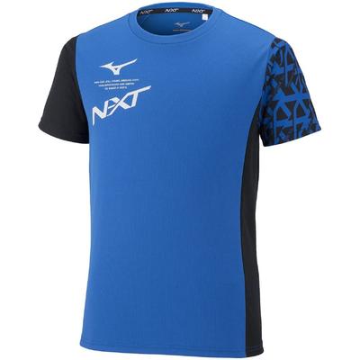 Mizuno Training Short Sleeve UPF Slim Peace Blue X Size S N-XT Wear, T-Shirt, 15, Fit, 32JA2720, Black,