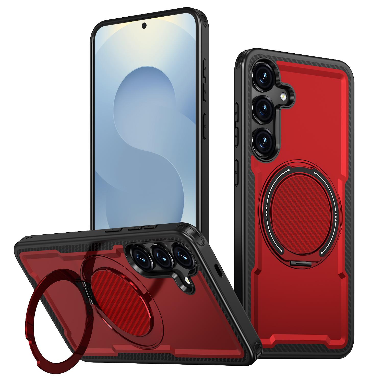 

Вращающийся на 360 градусов прочный магнитный чехол из ТПУ для Samsung Galaxy S25 Ultra S24 Plus S23 A17 A07 противоударная подставка тонкая накладка Galaxy A14 4G красный