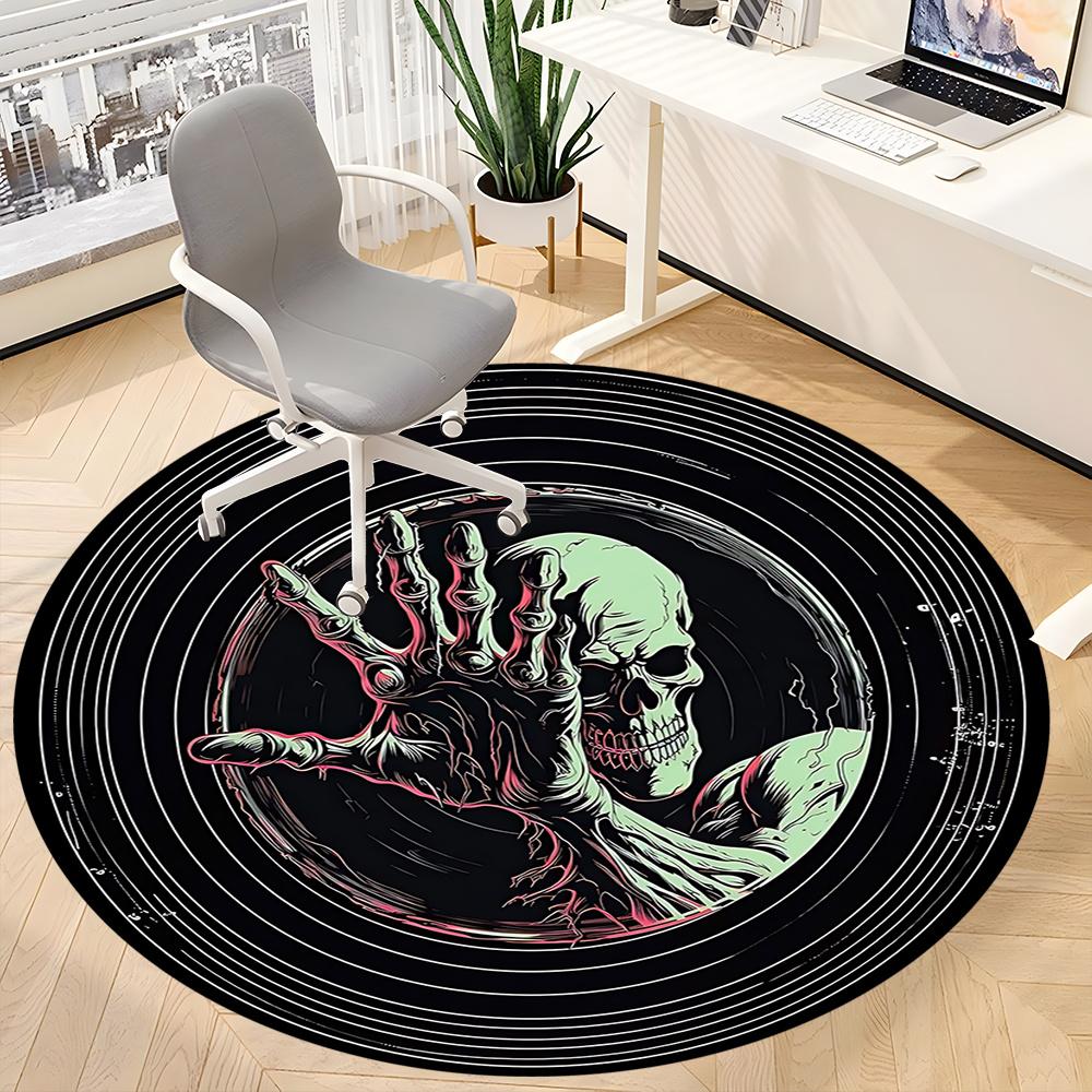 1pc Zombie Hand Office Round Area Rug, Indoor Mat Suitable ForOffice, Under Office Chairs Bedroom Living Room Home Decor, Room Deco Q111