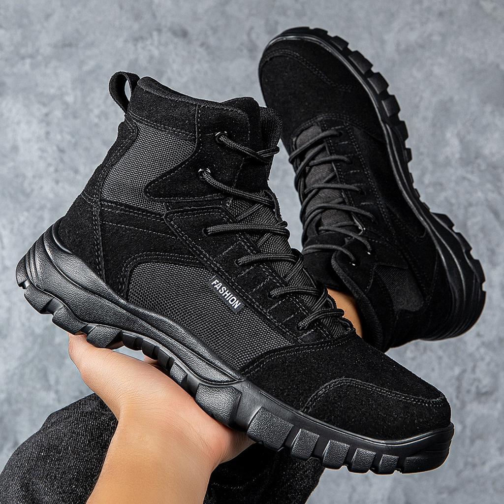 Men's Shoes Autumn and Winter New High Top Outdoor Sports Military Boots Fashionable Casual Shoes Outdoor Hiking Shoes