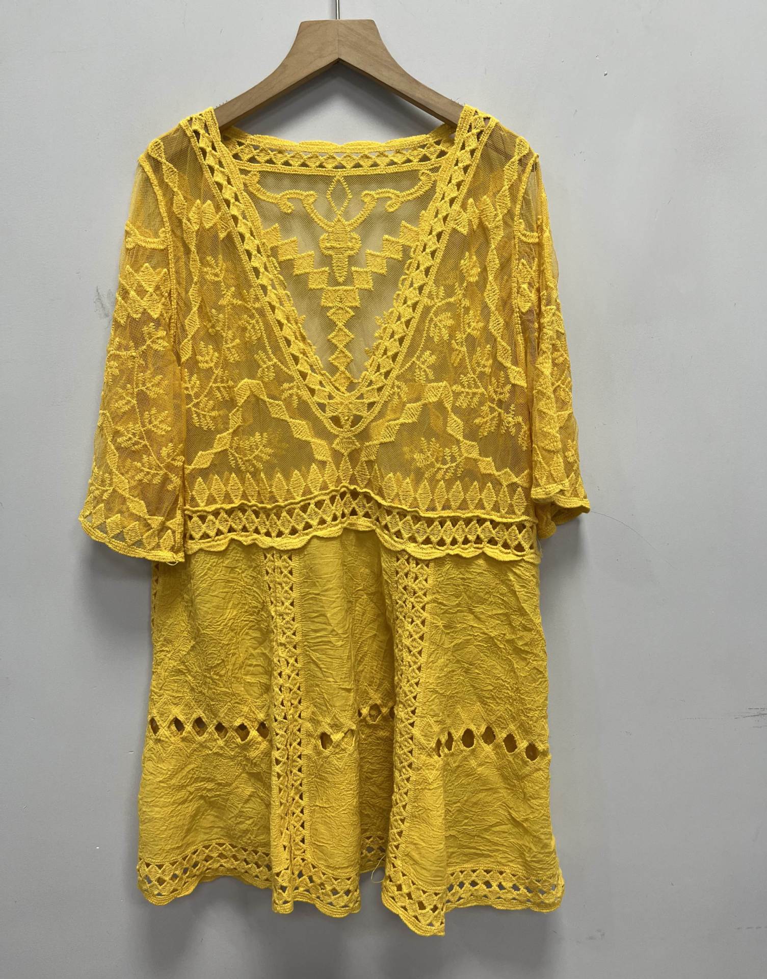 

Beach blouse sexy hollow V-neck bikini swimsuit blouse sunscreen one size fits all