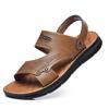 Fashion Casual Sandals for Men 2025 Summer Super Fiber Leather Casual Beach Shoes with Latex Pads for Outer Wear Non Slip