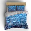 White snowflakes on blue. Bedding sets Duvet cover sets Duvet covers Pillowcases(1 * Duvet Cover 2 * Pillowcases without duvet insert)