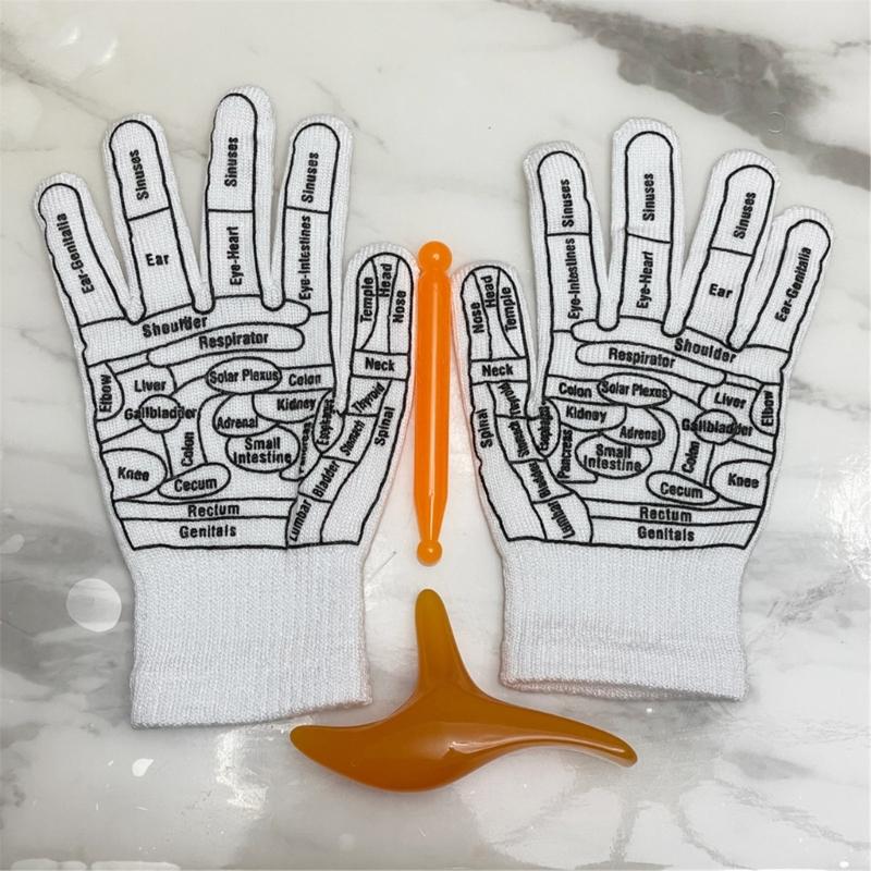 Acupunctures Gloves Reflexology Gloves Socks with Massage Tool Physiotherapys Tools for Household Hand Spa Tired Relieve