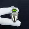 Beautiful Apache Pyrtie Golden, Peridot Gemstone Silver Pendant in 925 Sterling Silver - Handmade Design, Everyday Wear Jewelry Birthday Gift