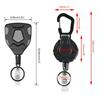 Heavy Duty Retractable Keychain Easy-to-pull Buckle Rope Elastic Keychain Anti Lost Keyring with Steel Retractable Cord