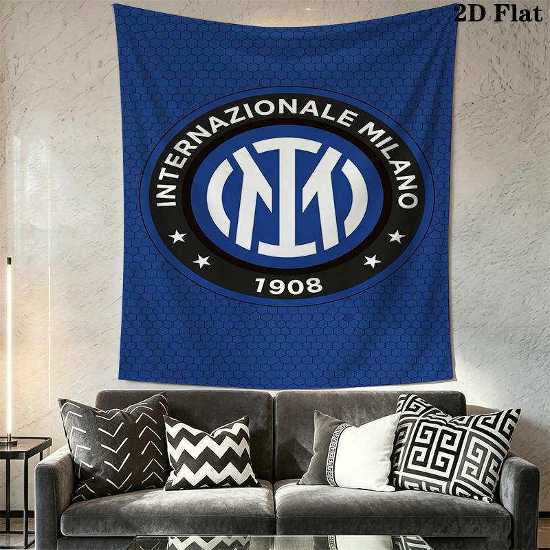 Inter Milan Crest Wallpaper Bedding 1 Duvet Cover 2 Pillowcase Without Core Christmas Birthday Gift Duvet Cover And Pillowcase